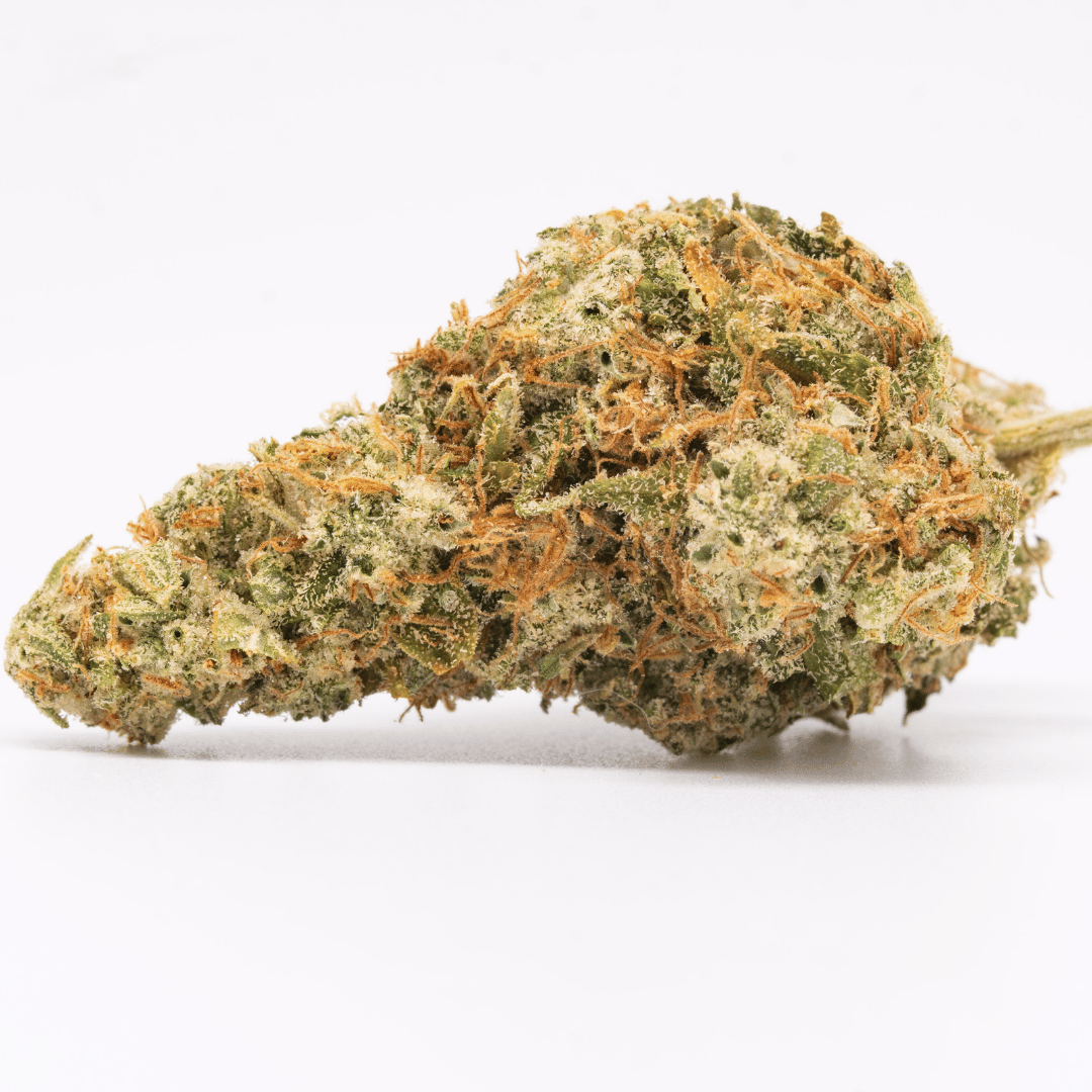 Small cluster of Chem Haze THCa buds with rich green tones and hints of orange pistils.