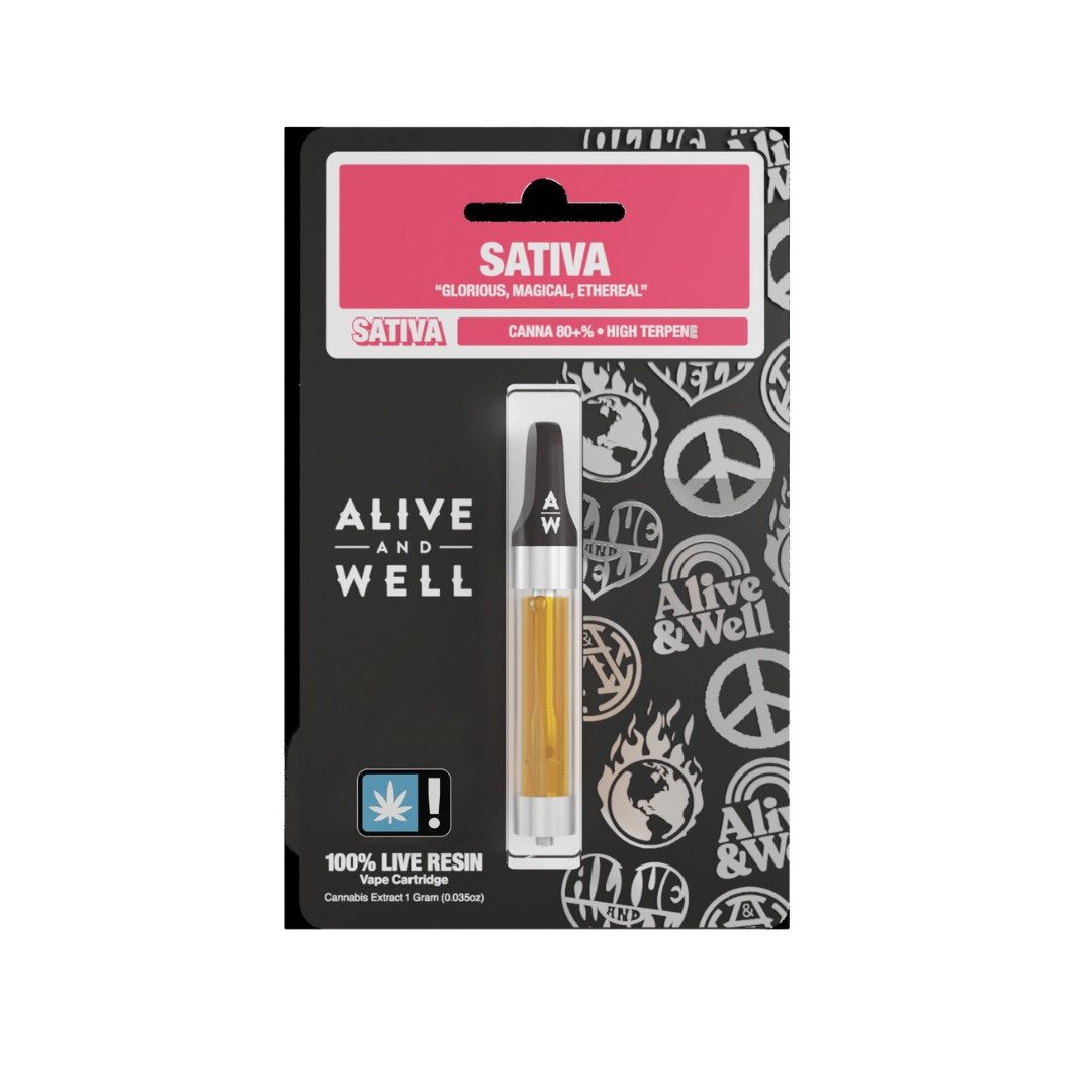 THCA Sativa Live Resin Vape Cartridge - 1G, high terpene sativa extract