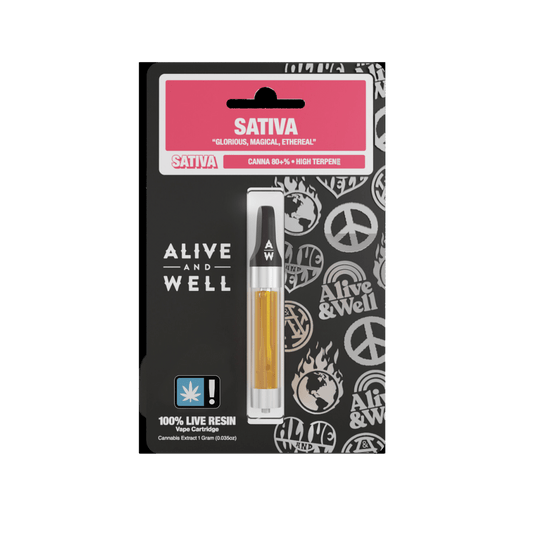 THCA Sativa Live Resin Vape Cartridge - 1G, high terpene sativa extract