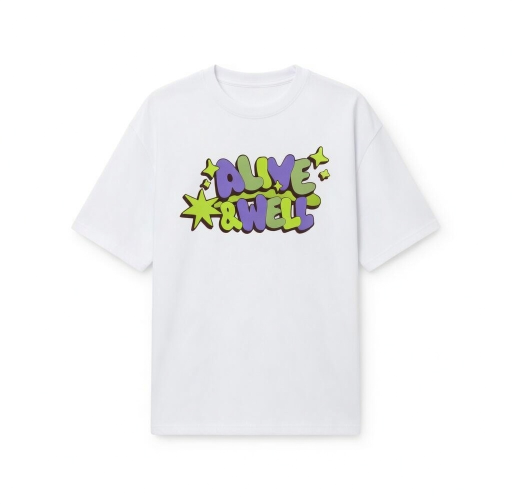Alive & Well School Book Tee — White