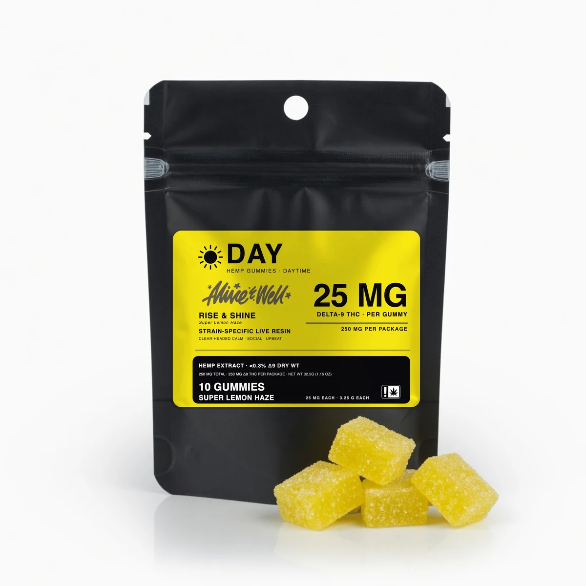 Live Resin Delta-9 Gummies — Day · Super Lemon Haze — 10 count