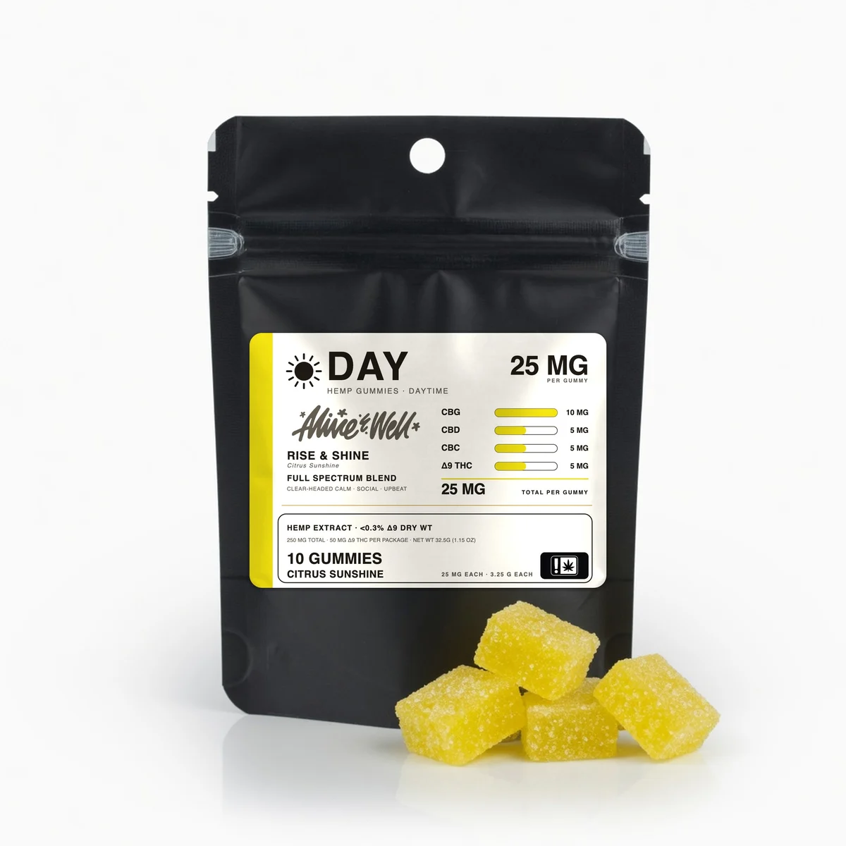 Full Spectrum Gummies — Day · Citrus Sunshine — 10 count